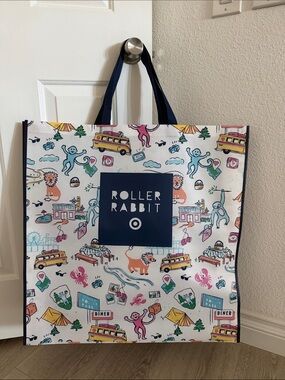 Roller Rabbit x Target XL Multicolor Illustrated Canvas Tote